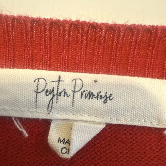 Peyton Primrose Black & Red V-Neck Sweater – Size Large, Asymmetrical - Picture 5 of 5